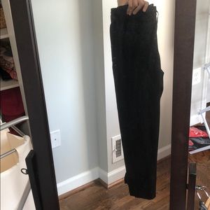 3/4 wool black joggers style trousers